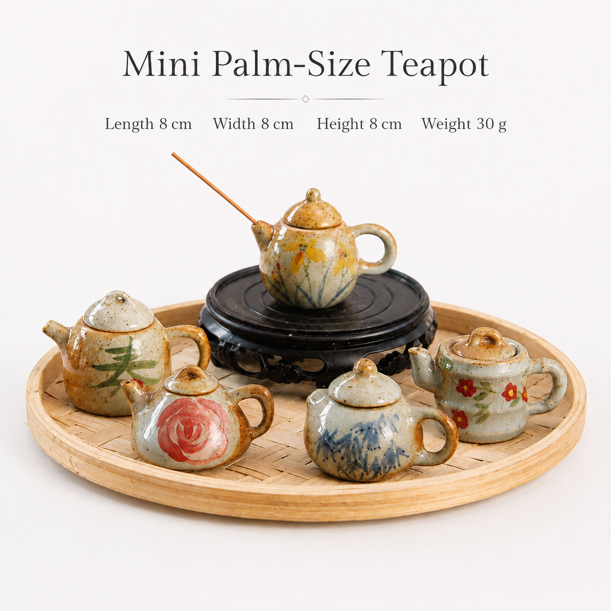Jingdezhen Hand-Painted Mini Teapot – Authentic Ceramic Tea Pot for One