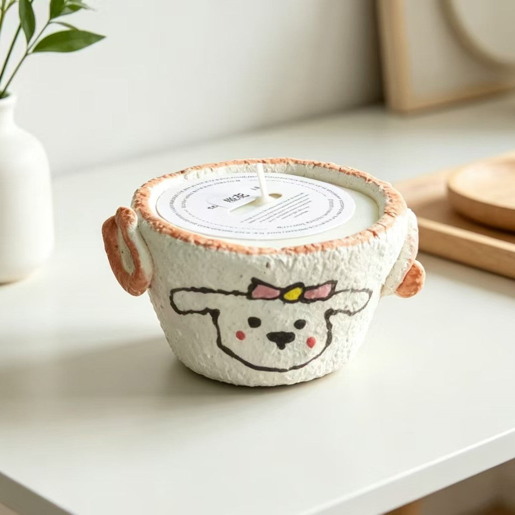 Handmade Jingdezhen Ceramic Scented Candle Cup - main white