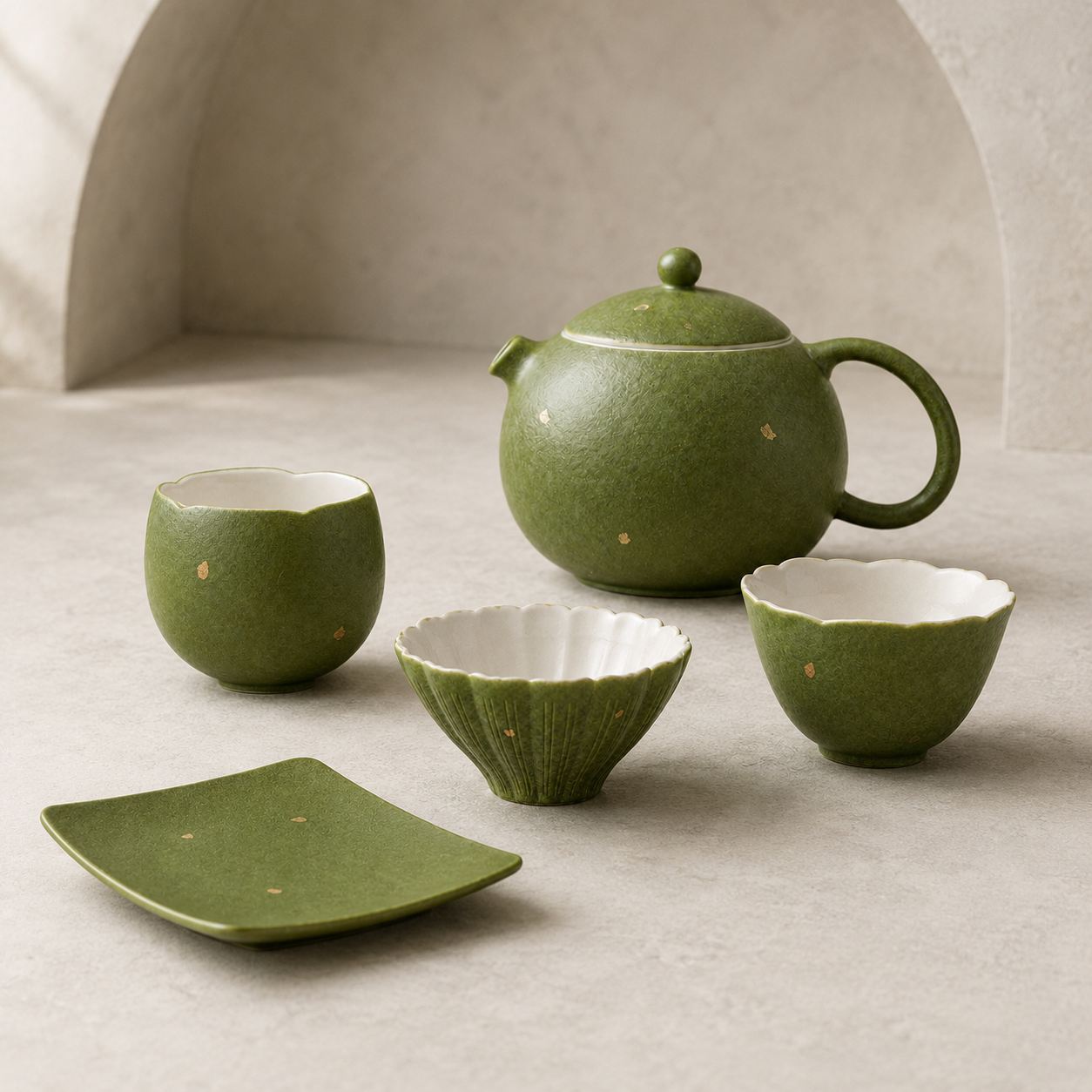 Celadon Green Chinese Tea Set – Mix & Match Teapot & Cups
