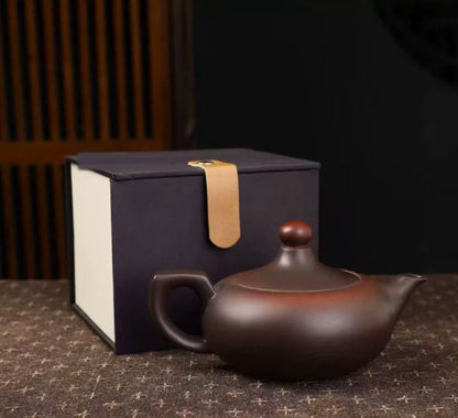 Fengming Zisha teapot shown with a sample random gift box