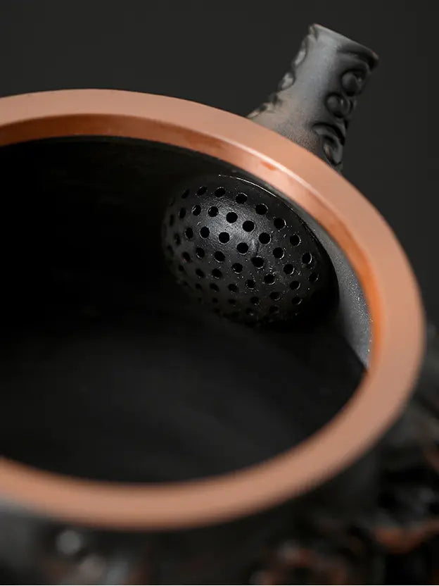 Hand-Carved Dragon Zisha Teapot