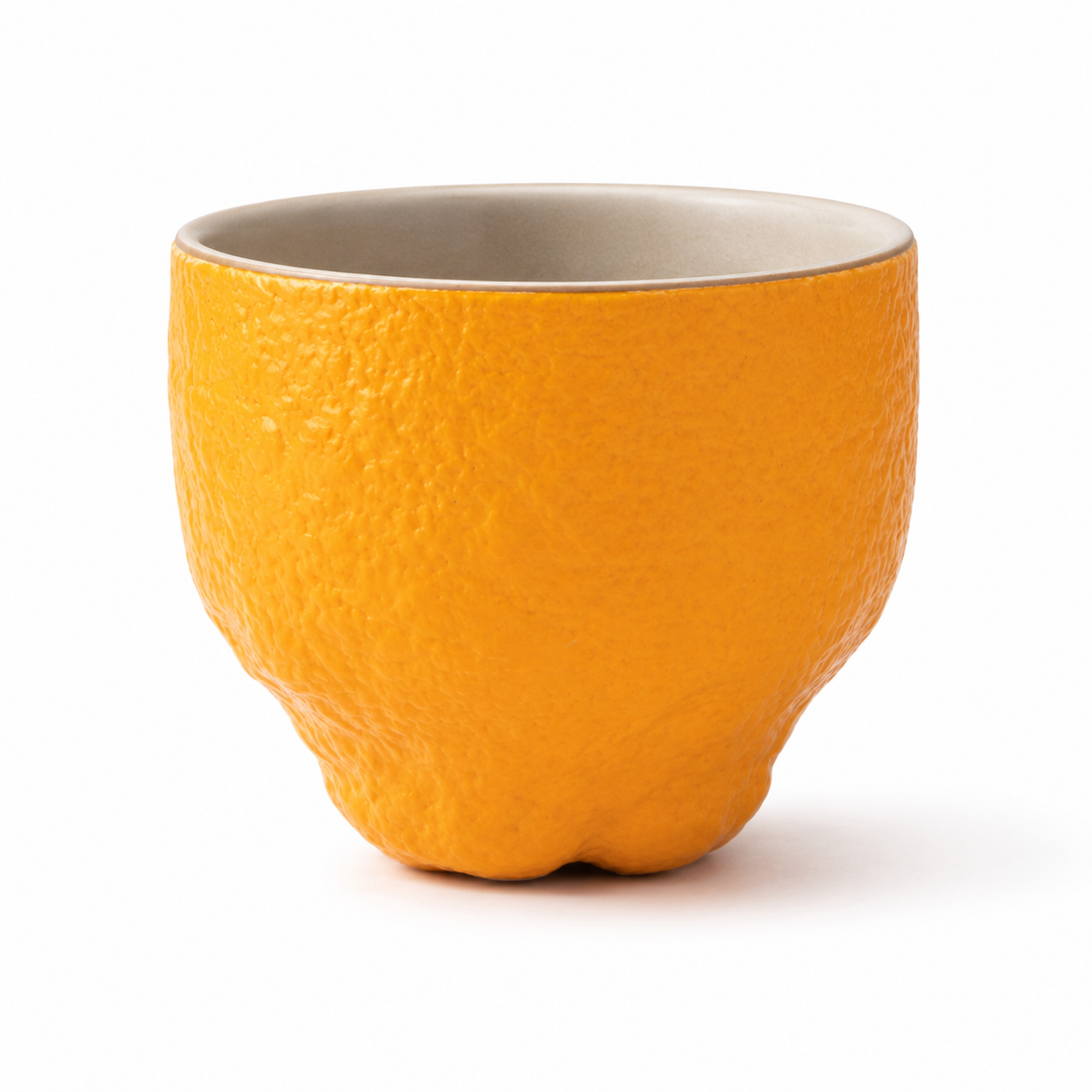 Lifelike Tangerine-Shaped Ceramic Teacups & Teapot Collection