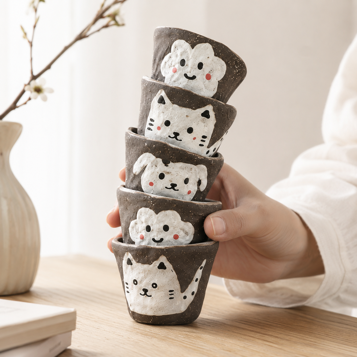 Jingdezhen Ceramic Candle Holder – Hand-Painted Scented Candle with Choice of Scents (Assorted Patterns)