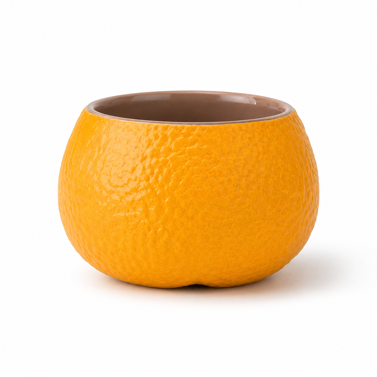 Lifelike Tangerine-Shaped Ceramic Teacups & Teapot Collection