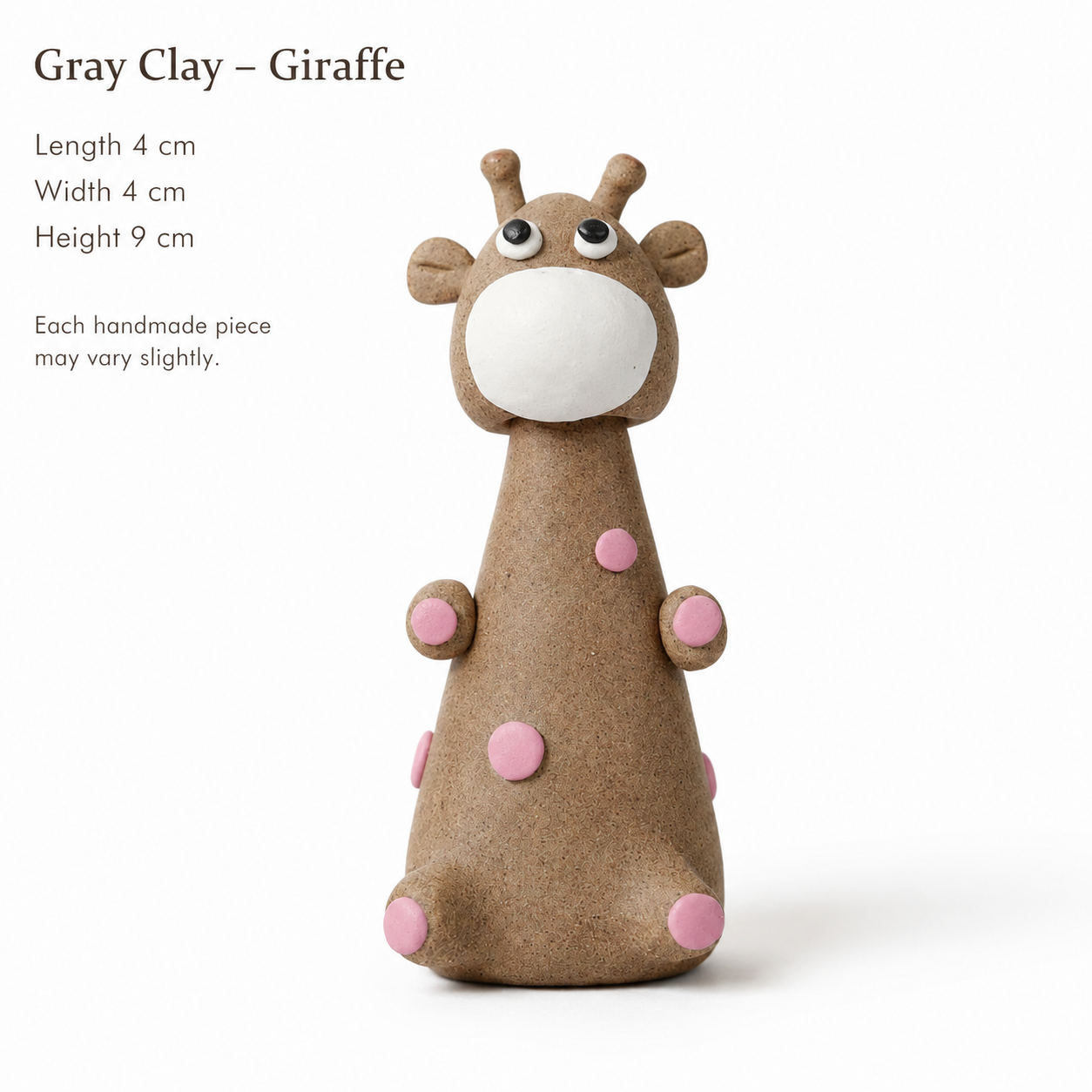Jingdezhen Hand-Pinched Giraffe Figurine – Artisan Ceramic Animal Sculpture