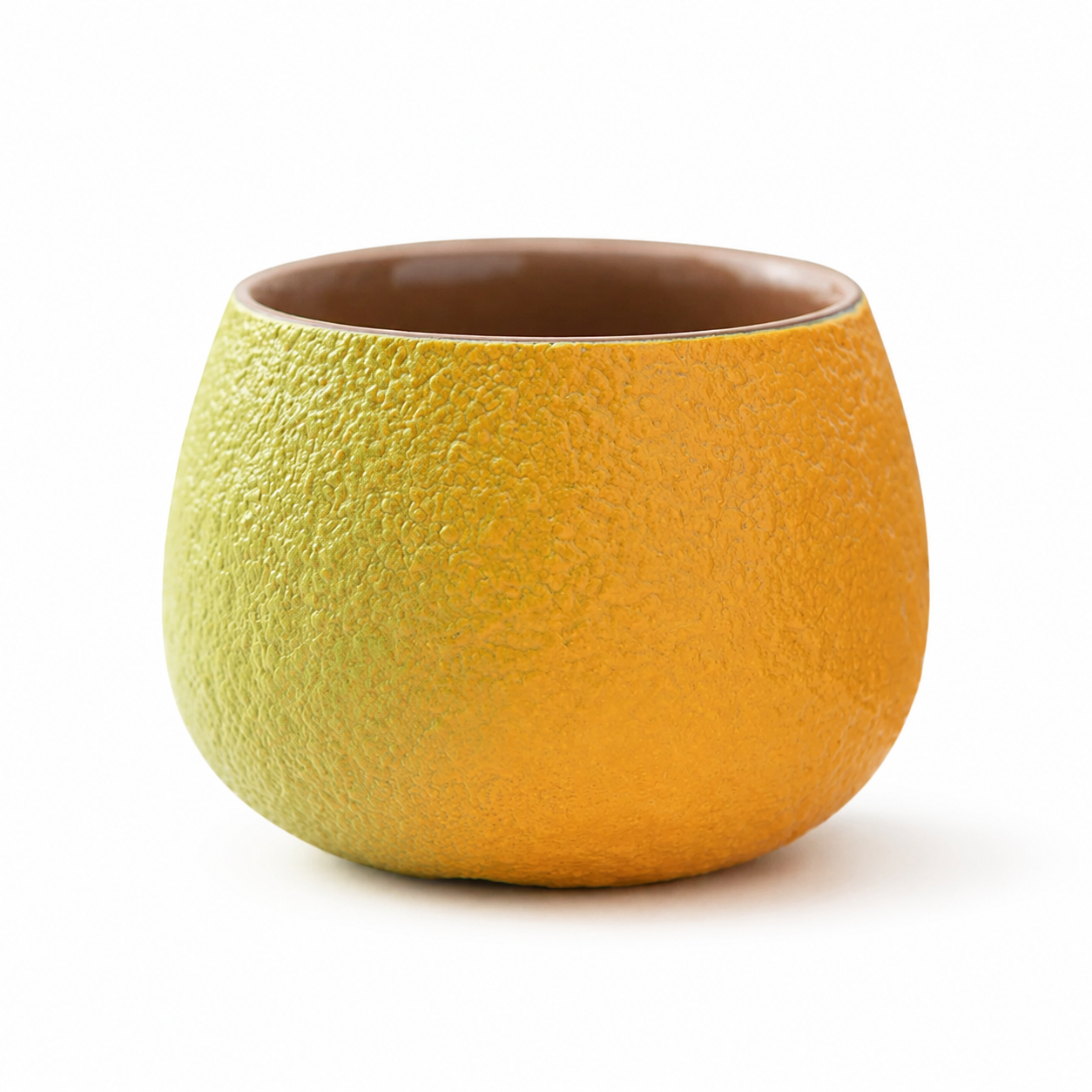 Lifelike Tangerine-Shaped Ceramic Teacups & Teapot Collection