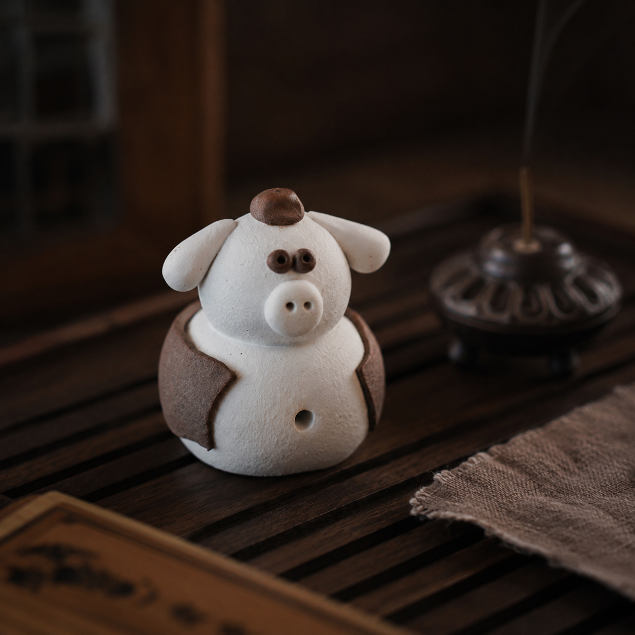 Jingdezhen Hand-Pinched Figurine – Journey to the West Character (Incense Holder)