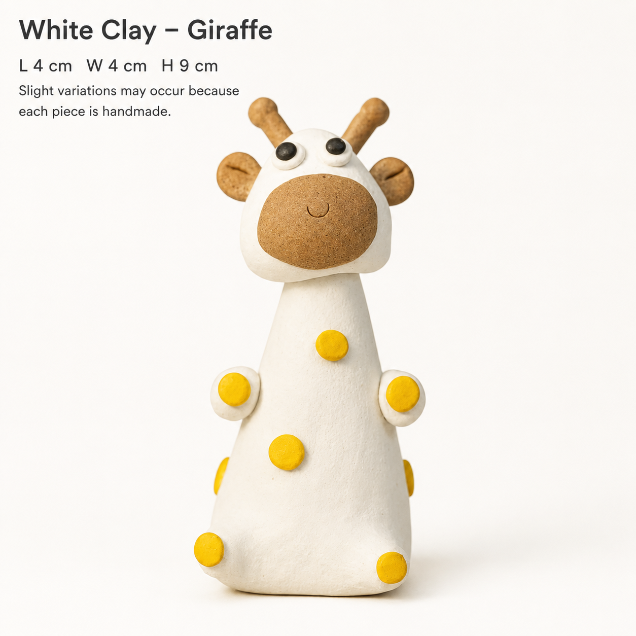 Jingdezhen Hand-Pinched Giraffe Figurine – Artisan Ceramic Animal Sculpture