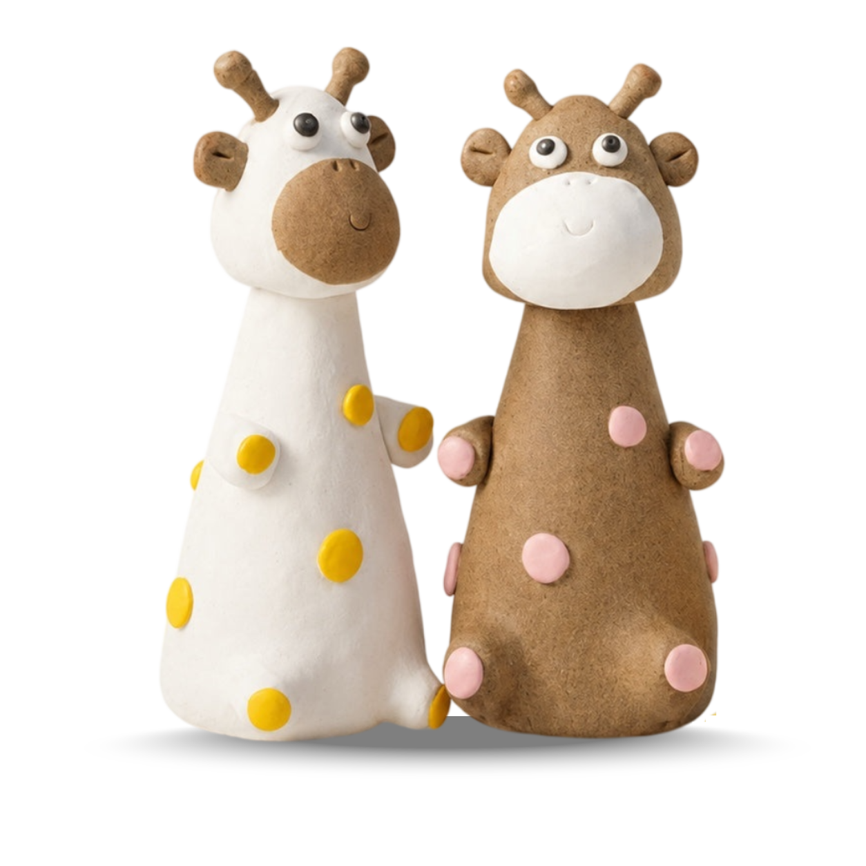 Jingdezhen Hand-Pinched Giraffe Figurine – Artisan Ceramic Animal Sculpture